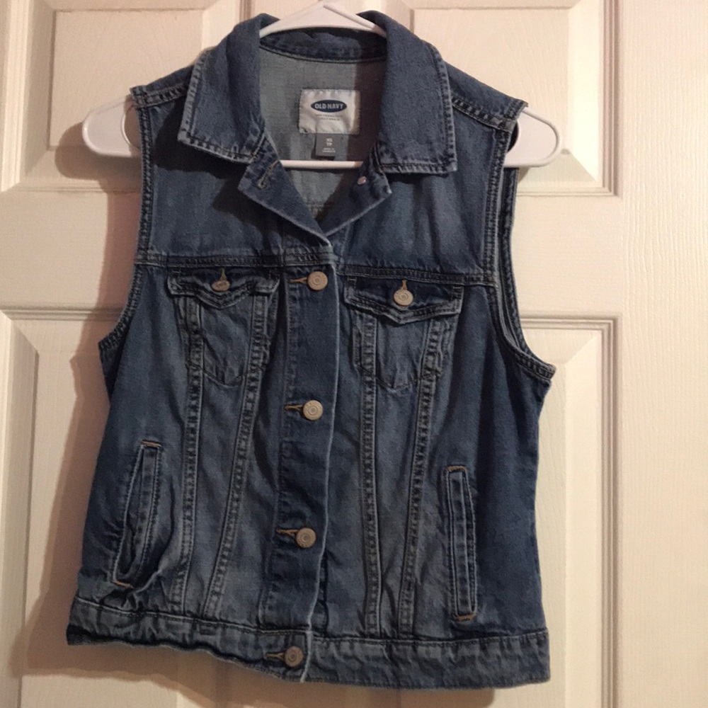 Old navy vest jean jacket